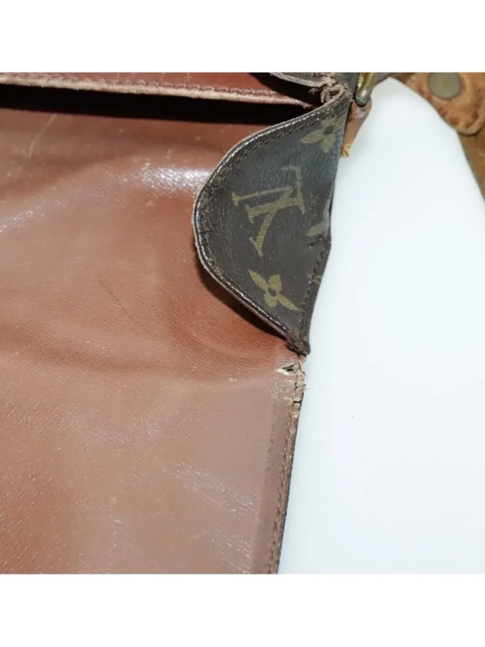Authentic LOUIS VUITTON Monogram Cartouchiere MM Shoulder Bag M51253 LV